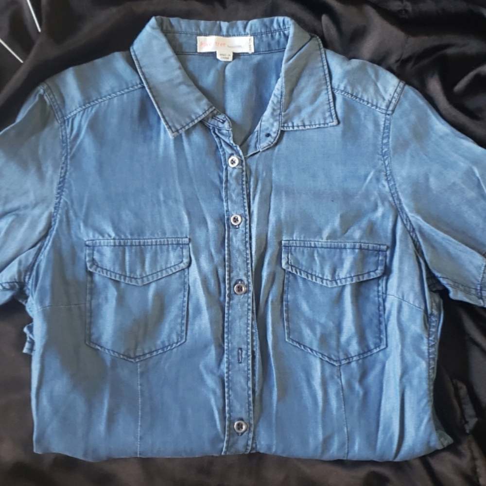 Denim Button Down fitted shirt